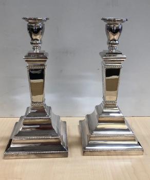 Hungarian Sterling Silver Candle Holders